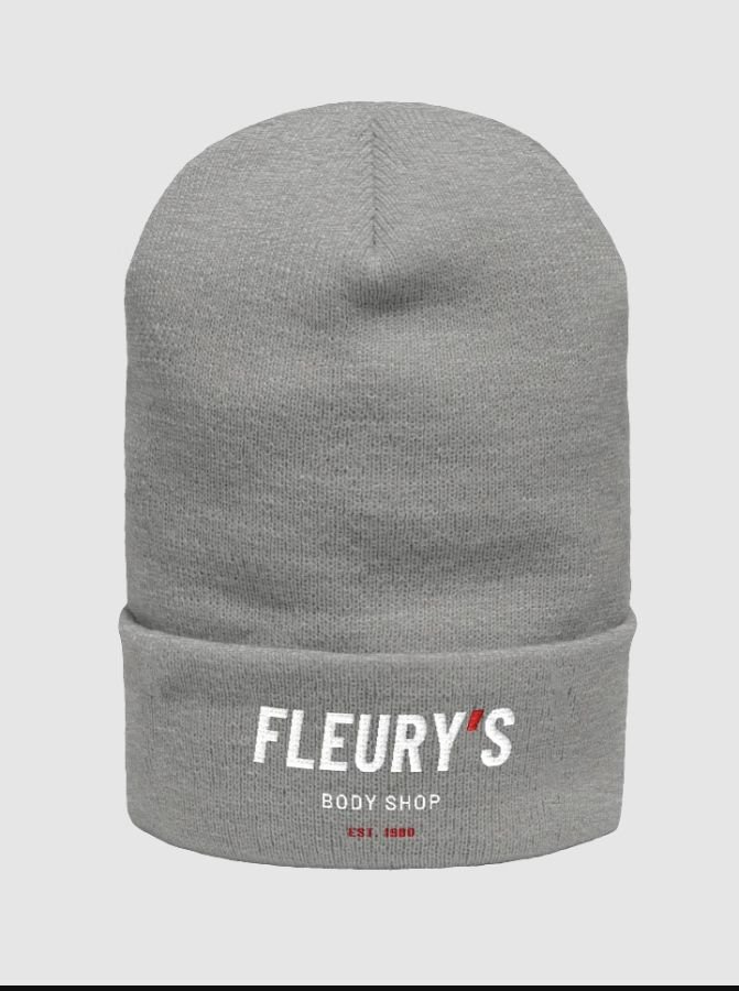 Gray Cuff Beanie — front