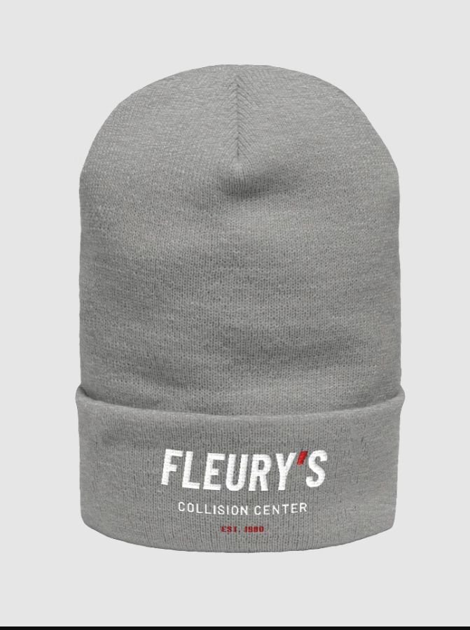 Gray Cuff Beanie — front